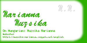 marianna muzsika business card